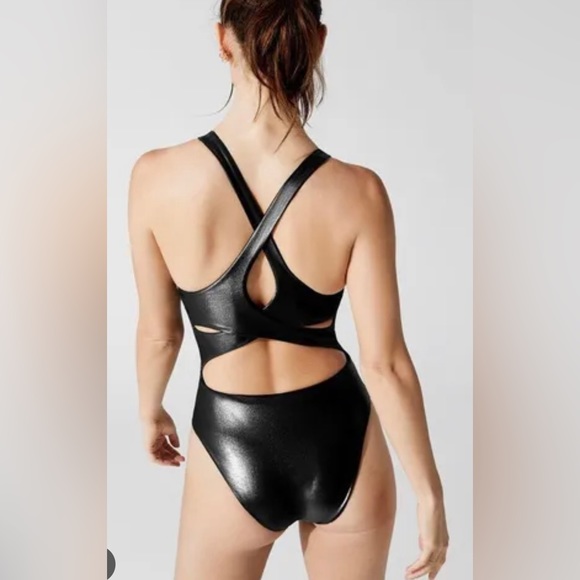 NWOT CARBON38 criss-cross bodysuit - Picture 2 of 7